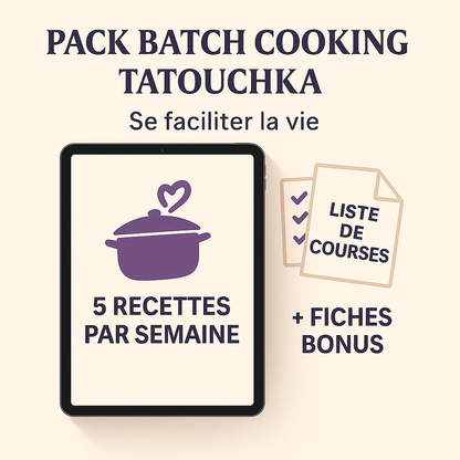 Pack 5 recettes par semaine pendant 1 an